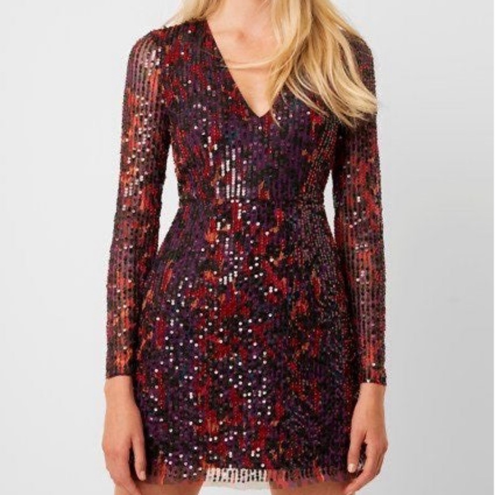 French Connection Leopard Sequin Dress
